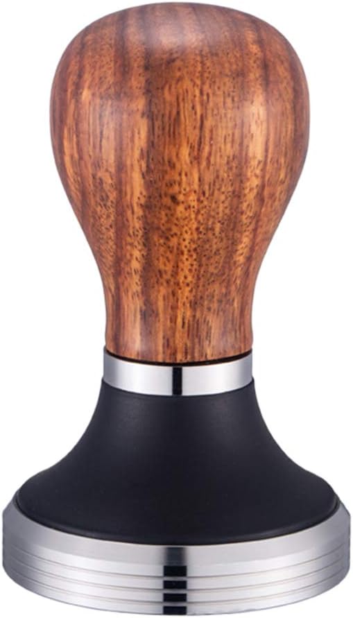 COFFEE TAMPER -ROSE WOOD HANDLE & SS BASE 58MM TP7