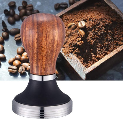 COFFEE TAMPER -ROSE WOOD HANDLE & SS BASE 58MM TP7